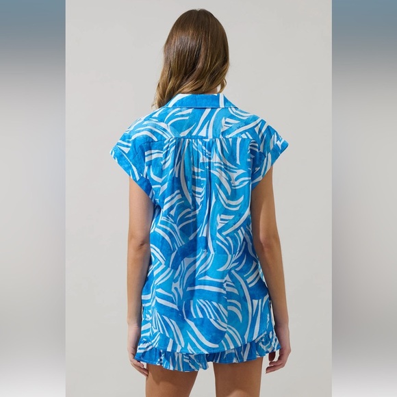 SugarLips Canton Tropics Daniela Ruffle High Waisted Shorts & Ramy Top Set - Picture 7 of 11